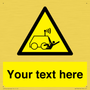 Custom warning run over by operator controlled machine